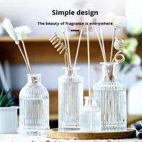 Nouveau Ins Style aromathérapie sans flamme huile essentielle diffuseur en verre dépoli estampage à chaud couleur personnalisée bouteille vide