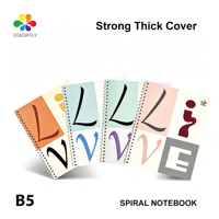 Cahier à spirales personnalisé avec logo, cahier d'exercices, cahier d'écriture pour étudiants, écoles, bureaux, carton