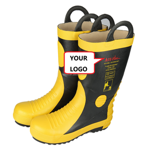 Высококачественные водонепроницаемые ботинки пожарного, резиновые ботинки пожарного, ботинки пожарного пожаротушения, ботинки безопасности со стальным носком, удобные ботинки пожарного OEM - Product Image 5