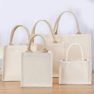 Sac à main en toile de jute personnalisé avec logo imprimé, sac de shopping portable en jute, sac cadeau pour femmes, sac fourre-tout en lin rétro imperméable - Product Image 6