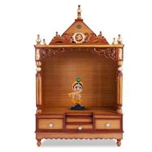 <b>Hand</b>-Painted Lord Krishna Idol (Natural Finish) Spiritual Decorative Showpiece for Home Temple Office Desk, Car Dashboard & Gift - Product Image 6