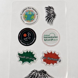 Autocollants 3D en époxy personnalisés Era, étiquettes logo cristal 15 mm pour la promotion de la marque - Product Image 3