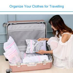 Toptan kullanımlık fermuar ağır ticari otel seyahat <span class=keywords><strong>Net</strong></span> örgü çamaşır yıkama çantası giysi sutyen iç çamaşırı çorap - Product Image 5