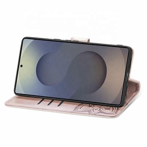 Custodia a Portafoglio per <span class=keywords><strong>Samsung</strong></span> S26 Ultra S25 con Porta Carte di Credito, in Pelle PU Goffrata con Motivo Farfalla e Fiore - Product Image 6