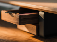 Support d'écran en bois moderne avec tiroirs de rangement dissimulés, organisateur de bureau pour la maison et le bureau