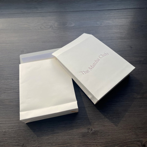 ถุงซองกระดาษคราฟท์สีขาวพิมพ์โลโก้ตามสั่ง ถุงของขวัญ ถุงพิมพ์ลายสำหรับจัดส่ง ถุงขายปลีกสำหรับธุรกิจขนาดเล็ก - Product Image 4