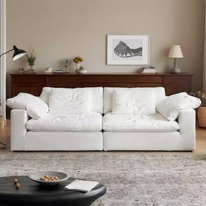 Set di divani componibili componibili quadrati in stile crema-<span class=keywords><strong>soggiorno</strong></span> moderno minimalista di lusso essenziale per un ambiente accogliente centro commerciale dell'hotel - Product Image 6