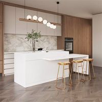 CBMmart kontraktor proyek bangunan RTA grosir standar Amerika kayu Solid melamin MDF kayu lapis lemari dapur Set