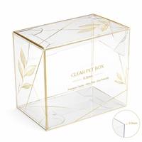 Boîte d'emballage personnalisée portable en PET holographique géométrique, impression numérique/sérigraphie irisée, modèle Zhenpin PR016, cosmétique