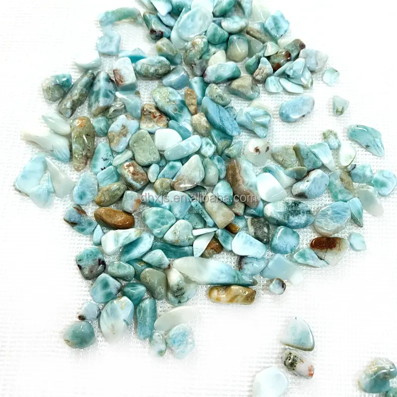 Wholesale price natural crystal quartz stone tumble gravel larimar chips