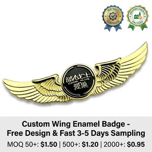 Pin <span class=keywords><strong>de</strong></span> Solapa Personalizado <span class=keywords><strong>de</strong></span> Aleación <span class=keywords><strong>de</strong></span> Zinc con Forma <span class=keywords><strong>de</strong></span> Ala Dorada, Certificado ISO, Diseño Gratuito, Muestreo Rápido para Regalos Corporativos - Product Image 1