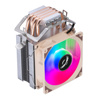 Refroidisseur CPU universel QiuzAim pour Intel LGA 1700/1200 et AM5 AM4, système de refroidissement à haute efficacité avec 2-4-6 caloducs, ventilateur PWM silencieux de 90 mm