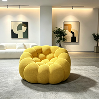 Fauteuil bulle design moderne Tenghang, fauteuil individuel en tissu tricoté coloré, chaise longue ronde pour salon, décoration d'hôtel