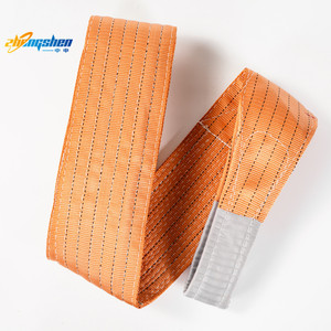 Sangle de levage en polyester haute ténacité certifiée CE-GS, capacité de 1 à 5 tonnes, sangle verte œil-œil, garantie 1 an - Product Image 4