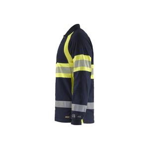 BLAKLADER - 343817418933XXXL Polo Multinorm à manches longues Hi Vis Bleu marine/jaune-VÊTEMENTS DE TRAVAIL ANTIFLAMME EAN 7330509891322 - Product Image 4