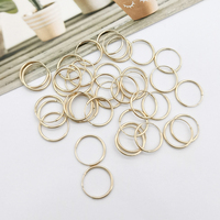 Bijoux fins, boucles d'oreilles en or véritable 14 carats, design classique et tendance, boucles d'oreilles rondes en or massif 14 carats, bijoux pour femmes