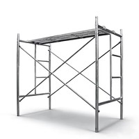 Andamio de Acero Industrial Tipo H de Fábrica, Diseño Moderno para Exteriores, Escalera Móvil para Edificios de Oficinas, Pared Exterior