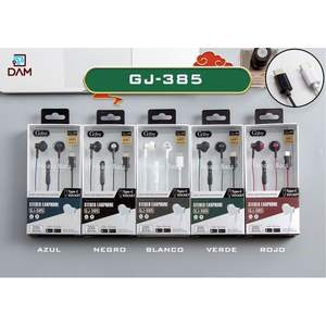 Auricolari cablati Giby GJ-385 Type-C con bassi potenti e microfono per smartphone - Product Image 1