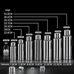 Thermos en acier inoxydable 600/1000/1500ML, bouteille d'<span class=keywords><strong>eau</strong></span> isolée pour l'extérieur, gobelets portables, thermos de voiture, tasse à café, <span class=keywords><strong>filtre</strong></span> à corde - Product Image 6