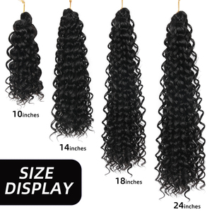 AliLeader all'ingrosso 10-24 "sintetico onda profonda trecce Crochet Ombre spiaggia riccioli intrecciare capelli uncinetto capelli - Product Image 6