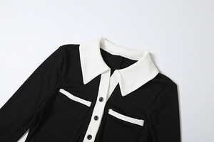 Nuova Tendenza Moda Donna: <span class=keywords><strong>Tuta</strong></span> Aderente <span class=keywords><strong>Nera</strong></span> a Maniche Lunghe, Jumpsuit Casual <span class=keywords><strong>Elegante</strong></span> Monoblocco - Product Image 5