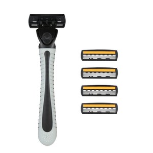 Manual <b>Razor</b> 3 Blade Stainless Steel Disposable For Men Face Shaving <b>Razor</b> Yellow Color - Product Image 5
