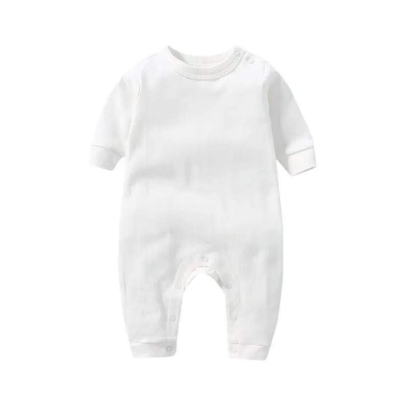 Macacão infantil orgânico para meninos, pijama peça única para recém-nascidos, peça única para <span class=keywords><strong>crianças</strong></span> pequenas de 100% algodão, macacão infantil