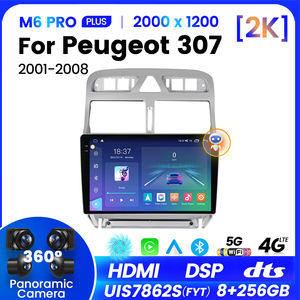 Sistema de audio multimedia para eugeot <span class=keywords><strong>307</strong></span> 2001 2008, <span class=keywords><strong>pantalla</strong></span> montada - Product Image 3