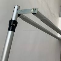 Support de toile de fond réglable en aluminium pour mariage, kit de support de drapé pour événements, fêtes, banquets, cérémonies, cadre de décoration de fond