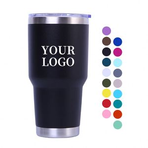 Custom logo 20oz 30oz Powder Coated Metal Stainless Steel Double Wall Insulated Vacuum Car Cup <b>Coffee</b> Tumblers Travel Mugs - Product Image 1
