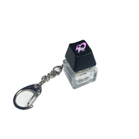 Custom Laser Engrave Keycap Keychain Fidget Toys Button Cap Fingertip Button Keychain Toy Colorful Light Switch Key Ring
