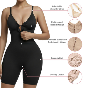 Vêtement de compression colombien original en gros, best-seller sur <span class=keywords><strong>TikTok</strong></span>, body à fermeture éclair mi-cuisse, ajustement confortable, body sculptant complet - Product Image 4