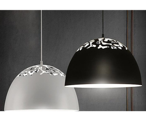 <b>Decorative</b> Black White Outer White Interior Brass LED Pendant <b>Lights</b> Dimmable Middle Easy Installation for Living Room Dining - Product Image 1