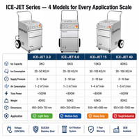 Machine de sablage à glace sèche 220V SUS304 |   Vente en gros du fabricant |   Restauration de grandes surfaces en bois |   ICE-JET