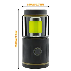 Rechargeable 1500LM 4 Light Modes Power Bank IPX4 Waterproof LED Solar Lights For Camping