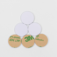 Etiqueta Adhesiva Redonda de PVC para Tarjetas RFID NFC Pasivas de 13/15/18/20/22/25/28/30/35/40/50 mm, Etiqueta de PVC Tipo Moneda