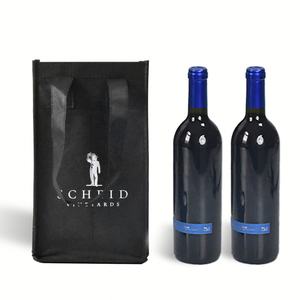 Vente en gros Fourre-tout cadeau pour vin non tissé réutilisable écologique 2-4 bouteilles Diviseur de sac de vin Motif de lettre Vente en gros 4 bouteilles de sac de vin - Product Image 1