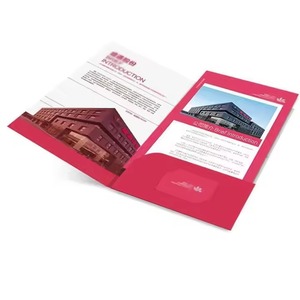 Benutzer definierte Logo Design Dokument Papier Präsentation ordner mit Taschen