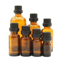 Flacon compte-gouttes Euro en verre ambré pour huiles essentielles, avec bouchon antivol et compte-gouttes intégré, disponible en 1 oz, 5 ml, 10 ml, 15 ml, 20 ml, 30 ml, 50 ml