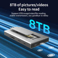 Lecteur de cartes personnalisé 4-en-1 avec interface USB 3.2, prend en charge les cartes mémoire SD et TF format CFA B pour appareils photo et drones, boîtier en alliage d'aluminium