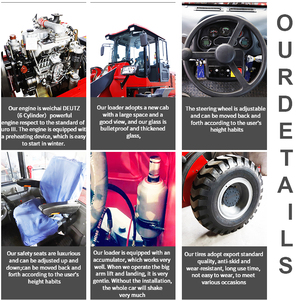 Mesin baru Tiongkok 8 Ton Wheel <span class=keywords><strong>Loader</strong></span> palet <span class=keywords><strong>Fork</strong></span> Weichai mesin pemuat depan 1,6m3 kapasitas ember efisiensi operasi Tinggi - Product Image 2