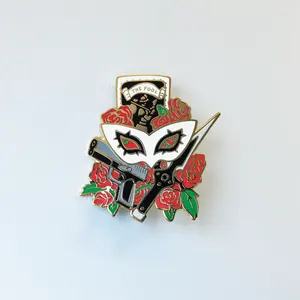 Cool Metal Badges Hard Enamel Lapel Pin Black And Red Style Custom High Quality PINS