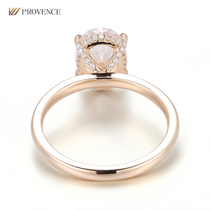 3 carats VVS Lab <span class=keywords><strong>Diamond</strong></span> Fine Jewelry <span class=keywords><strong>Rings</strong></span> Bagues en argent sterling 925 plaqué or jaune Bagues de fiançailles personnalisées pour femmes - Product Image 3