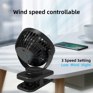 Mini Usb Rechargeable Fan Convenient Fan Quiet Led <b>Light</b> 360-Degree Rotating Fan Cute Mini Cooling Ventilador - Product Image 3
