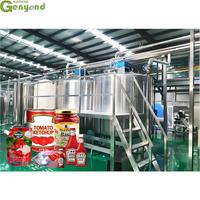Usine de Shanghai Pâte de tomate dépulpage évaporation stérilisation faisant la machine sauce confiture de fruits ketchup ligne de production complète