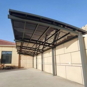 <span class=keywords><strong>Abri</strong></span> <span class=keywords><strong>de</strong></span> voiture moderne en aluminium <span class=keywords><strong>de</strong></span> haute qualité avec toit à pignon fixe, <span class=keywords><strong>abri</strong></span> extérieur imperméable et pare-soleil - Product Image 1