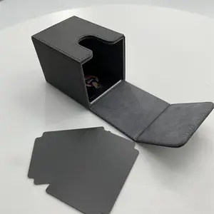 Mtg와 YUGIOH 및 tcg를 위한 PU 가죽 카드 갑판 상자 손가락으로 튀김 PU 갑판 상자