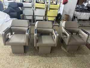 Muebles contemporáneos para peluquería, champú de cuero sintético, silla, cama, unidad de lavado trasero, lavabo de cerámica, champú de belleza, reclinable - Product Image 4