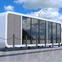 Maison-capsule spatiale compacte en acier de haute qualité avec toilettes et salle de bain, maison mobile moderne, hôtel préfabriqué en conteneur pour appartement/villa/centre commercial