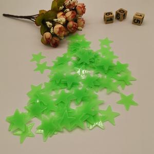 Paquete de 100 Piezas de Adhesivos de Pared de Estrellas Luminosas Fluorescentes de Plástico que Brillan en la Oscuridad de 3 cm para Niños - Product Image 5